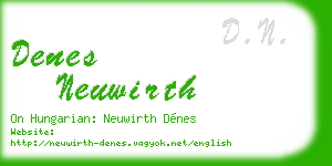 denes neuwirth business card